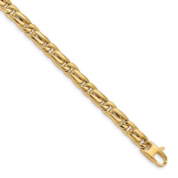 Leslie's 14k Men's Polished Link Bracelet - Picture 10 of 12